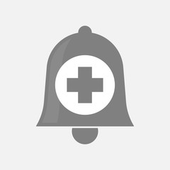 Isolated bell with a round pharmacy sign