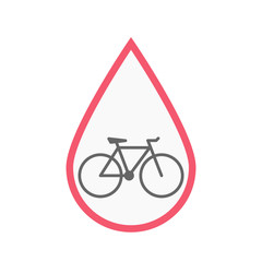 Isolated blood drop with a bicycle