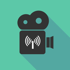 Long shadow camera with an antenna