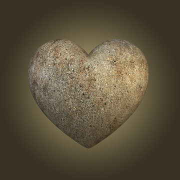 stone concrete heart