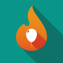 Long shadow flame with a balloon