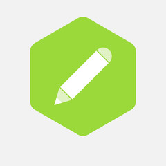 Isolated hexagon with a pencil