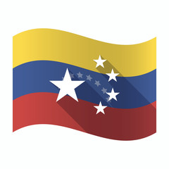 Isolated Venezuela flag with  the five stars china flag symbol