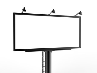 Billboard blank white for outdoor advertising poster or blank billboard advertisement mock up template can be used for display your products or promotion.size 10'-5" 22'-8"