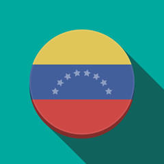 Long shadow Venezuela rounded button