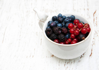 cup with berries