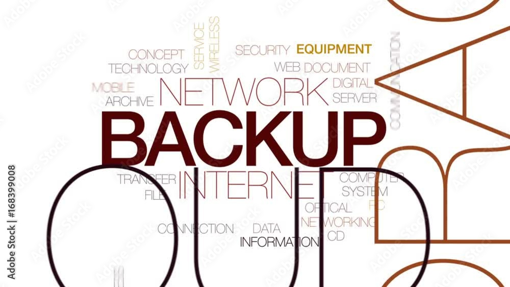 Poster backup animated word cloud, text design animation. kinetic typography.
