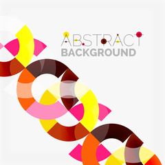 Colorful rings on grey background, modern geometric pattern design