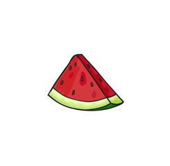 Pop art style watermelon sticker