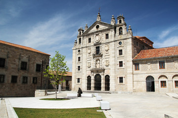 Fototapeta premium A square in old town in Avila, Spain 