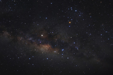 Panorama milky way galaxy with stars and space dust in the universe