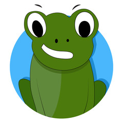 Green frog icon app vector