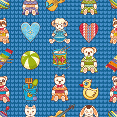 Child toy seamless pattern. Design element