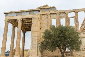 Fototapeta premium Erechtheion is an ancient Greek temple, on the north side of the Acropolis of Athens in Greece.