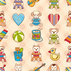 Child toy seamless pattern. Design element