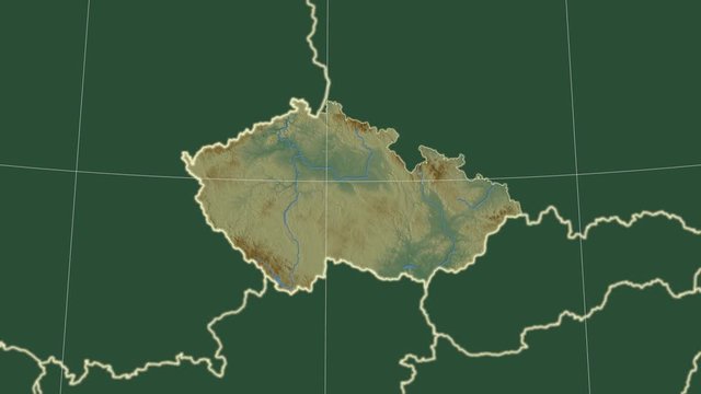 Czech Republic and neighborhood. Relief