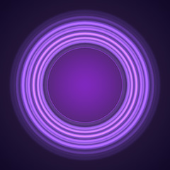 Purple neon circles on black background.