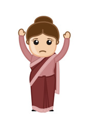 Indian fat  Cartoon Woman Political Character