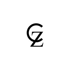 cz letter initial logo design