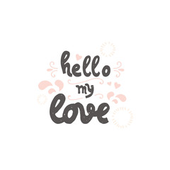 handdrawn vector love lettering