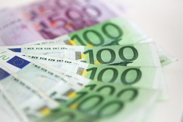 Geldscheine Noten 100 Euro als Fächer