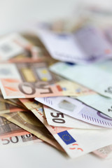 Obraz na płótnie Canvas Geldscheine Noten Euro