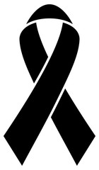 Mourning Black Ribbon Graphic
