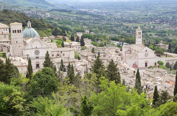Fototapeta na wymiar Panorama of Assisi, Italy