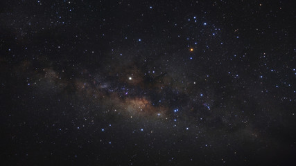Panorama milky way galaxy with stars and space dust in the universe