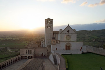 Naklejka premium The Basilica of San Francesco d'Assisi, Assisi, Italy