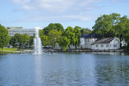 Norway. Stavanger. Lake Breiavatnet