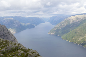 Naklejka na ściany i meble Norway. View on the Lysefjord