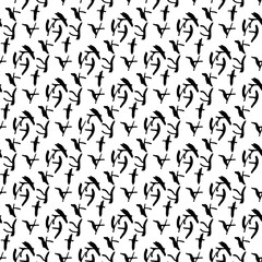 Abstract ink pattern hand drawn