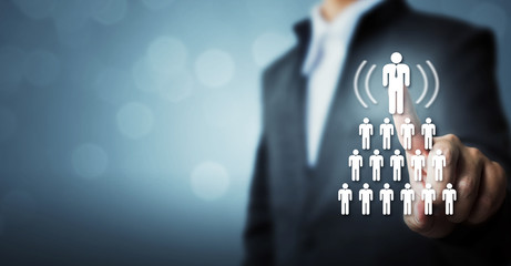 Human resources, CRM and recruitment business concept