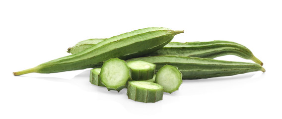 Thai zucchini isolated on white background.