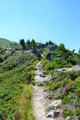 Berglandschaft mit Wanderpfad