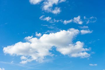 Naklejka na ściany i meble white cloud with blue sky