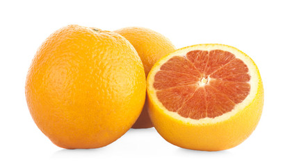 Orange fruit isolated on white