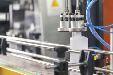 plastic bottle on conveyer
