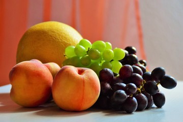 obst, wein, naturmort