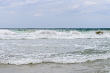 view of the ocean and a blue sky 