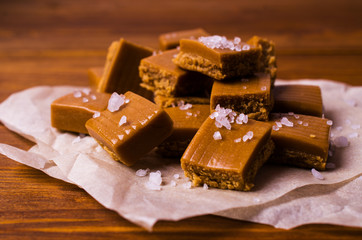Homemade caramel candy