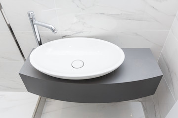 Modern gray bathroom sink