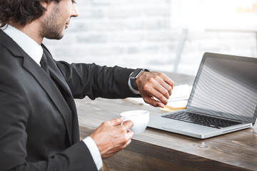 Business man working in the office job concept