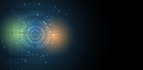 Digital technology world. Business virtual concept. Vector background