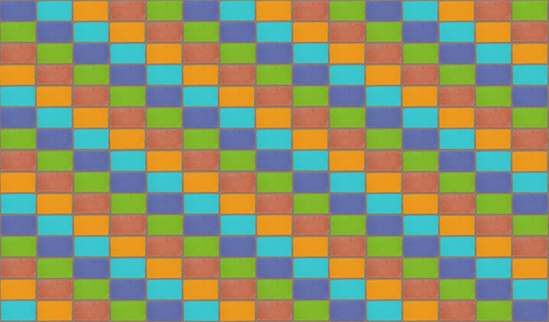 Multicolor mosaic background diagonal lines green red orange color bright base © Kai Beercrafter