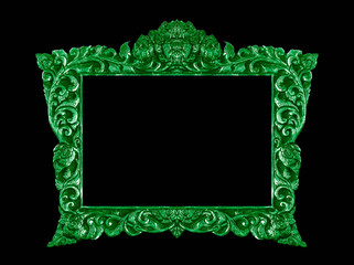 Old Antique frame Isolated on black background