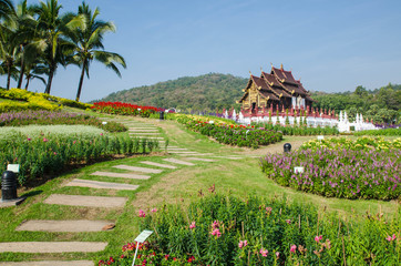 architecture Lanna style in the garden,Thailand