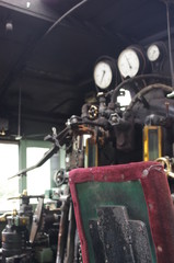 蒸気機関車の運転室