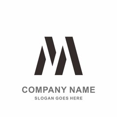Monogram Letter M Geometric Triangle Architecture Interior Construction Business Company Stock Vector Logo Design Template 
